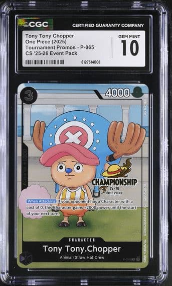 2025 #P-065 Tony Tony Chopper CGC 10 Tournament Promos - English