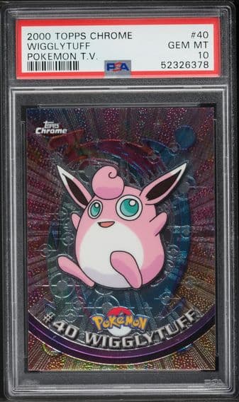 2000 #40 Wigglytuff PSA 10 Topps Chrome  T.V. Pokemon