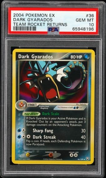 2004 #36 Dark Gyarados PSA 10 EX Team Rocket Returns