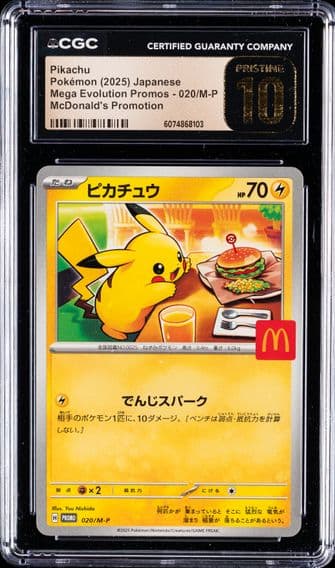 2025 #020/M-P Pikachu CGC 10 Pristine Mega Evolution Promos - Japanese Pokemon