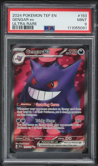 2024 #193 Gengar EX PSA 9 Tef EN-Temporal Forces Pokemon