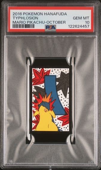 2016 #NA Typhlosion PSA 10 Hanafuda Mario Pikachu Pokemon