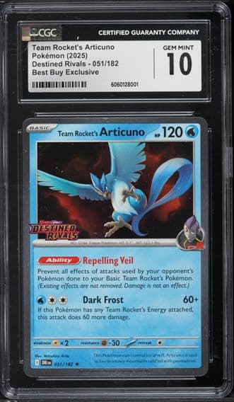 2025 #051 Team Rocket's Articuno CGC 10 Destined Rivals - DRI EN - English Pokemon