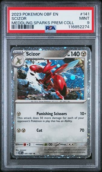 2023 #141 Scizor PSA 9 Obf EN-Obsidian Flames Pokemon