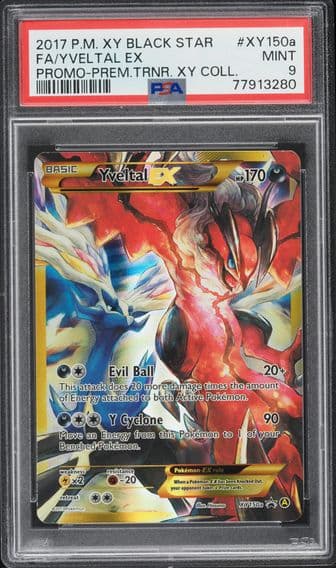 2017 #XY150A XY BLACK STAR PROMO PREMIUM FULL ART YVELTAL EX PSA 9 POKEMON