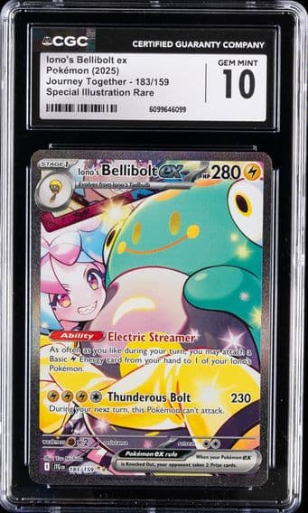 2025 #183 Iono's Bellibolt EX CGC 10 Jtg EN-Journey Together Pokemon