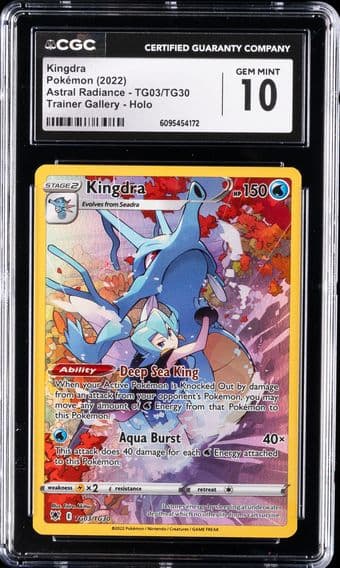 2022 #TG03 Full Art/Kingdra CGC 10 Sword & Shield Astral Radiance Pokemon