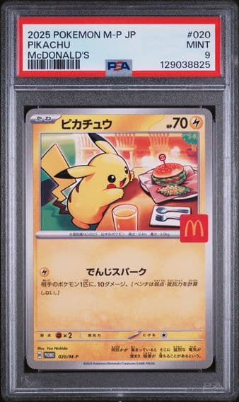 2025 #020 Pikachu PSA 9 Japanese M-P Promo