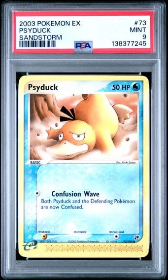 2003 #73 Psyduck PSA 9 EX Sandstorm Pokemon