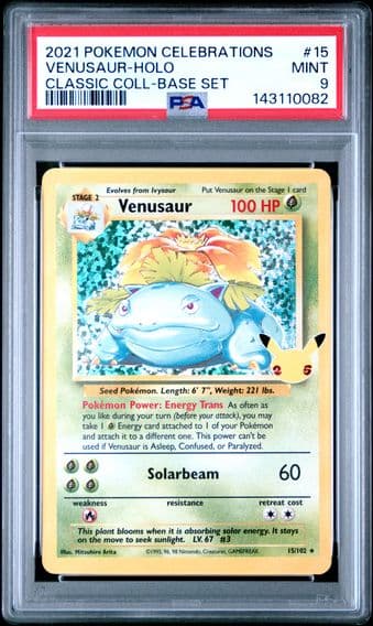 2021 #15 Venusaur-Holo PSA 9 Celebrations Classic Collection Pokemon