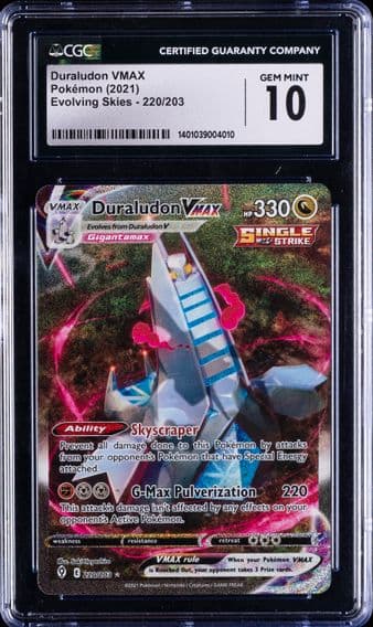 2021 #220 Full Art/Duraludon Vmax CGC 10 Sword & Shield Evolving Skies Pokemon