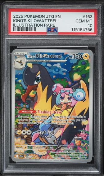 2025 #163 Iono's Kilowattrel PSA 10 Jtg EN-Journey Together Pokemon