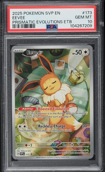 2025 #173 SV BLACK STAR PROMO PRISMATIC EVOLUTIONS ETB EEVEE PSA 10 POKEMON