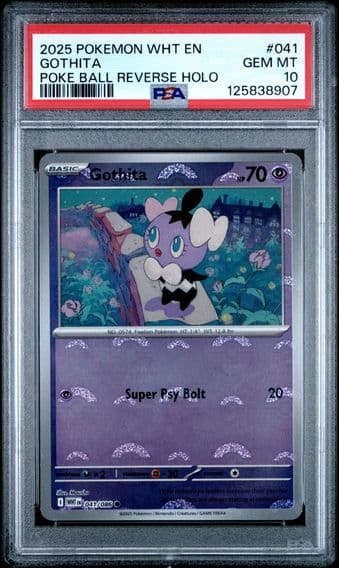 2025 #041 Gothita PSA 10 Wht EN-White Flare Pokemon