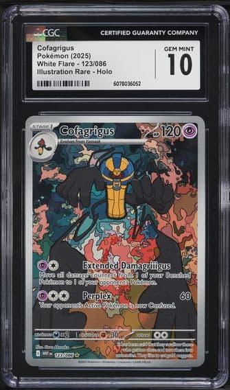 2025 #123 Cofagrigus CGC 10 White Flare - WHT EN - English Pokemon