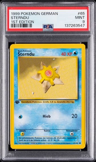 1999 #65 Sterndu 1st Edition PSA 9 German Pokemon