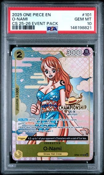 2025 #101 O-Nami PSA 10 One Piece Championship 2025-26 Event Pack