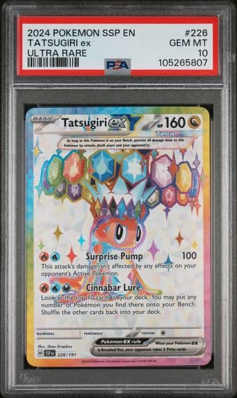 2024 #226 TATSUGIRI EX PSA 10 POKEMON SSP EN-SURGING SPARKS | ULTRA RARE