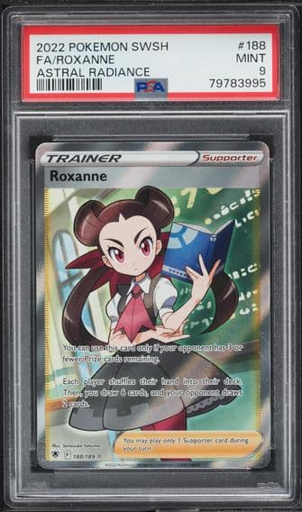 2022 #188 SWORD & SHIELD ASTRAL RADIANCE FULL ART ROXANNE PSA 9 POKEMON