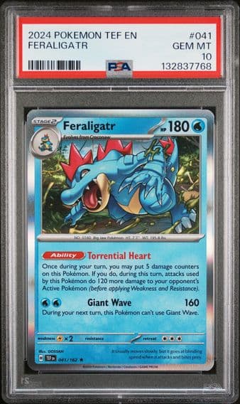 2024 #041 Feraligatr PSA 10 Tef EN-Temporal Forces Pokemon
