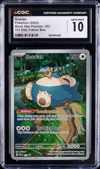 2023 #051 Snorlax CGC 10 Svp EN-SV Black Star Promo Pokemon