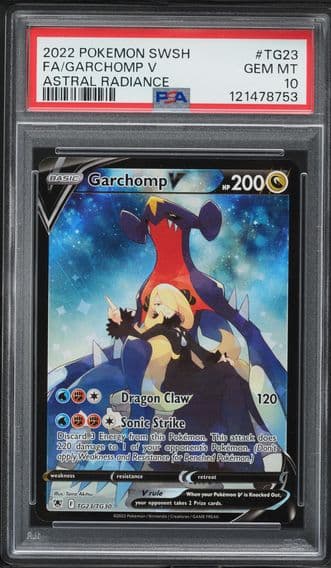 2022 #TG23 Full Art/Garchomp V PSA 10 Sword & Shield Astral Radiance Pokemon