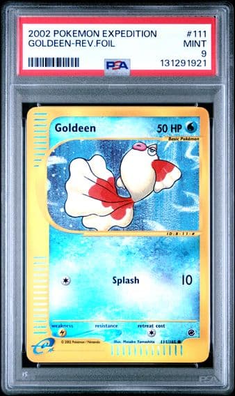 2002 #111 Goldeen-Reverse Foil PSA 9 Expedition Pokemon