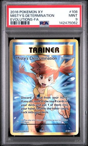 2016 #108 Full Art/Misty's Determination PSA 9 XY Evolutions Pokemon