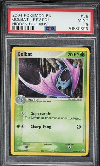 2004 #36 Golbat-Reverse Foil PSA 9 EX Hidden Legends Pokemon