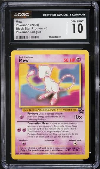 2000 #8 Mew CGC 10 Promo Black Star Pokemon