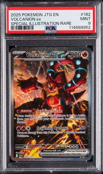 2025 #182 Volcanion EX PSA 9 Jtg EN-Journey Together Pokemon