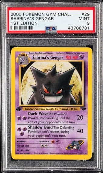2000 #29 Sabrina's Gengar 1st Edition PSA 9 Gym Challenge Pokemon