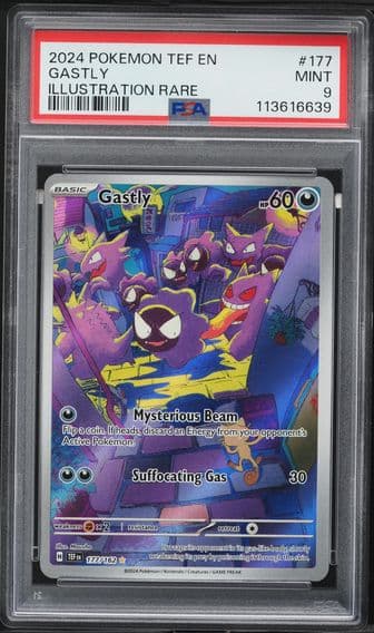 2024 #177 Gastly PSA 9 Tef EN-Temporal Forces Pokemon
