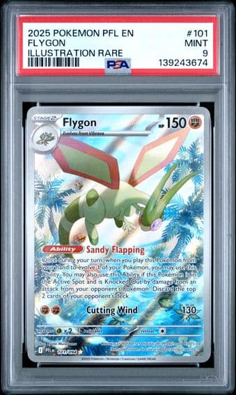 2025 #101 Flygon PSA 9 Pfl EN-Phantasmal Flames Pokemon