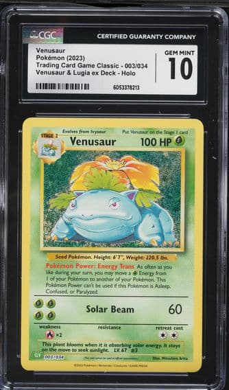 2023 #003 Venusaur CGC 10 Trading Card Game Classic - CLV, CLC, CLB - English Pokemon