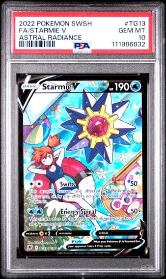 2022 #TG13 Full Art/Starmie V PSA 10 Sword & Shield Astral Radiance Pokemon