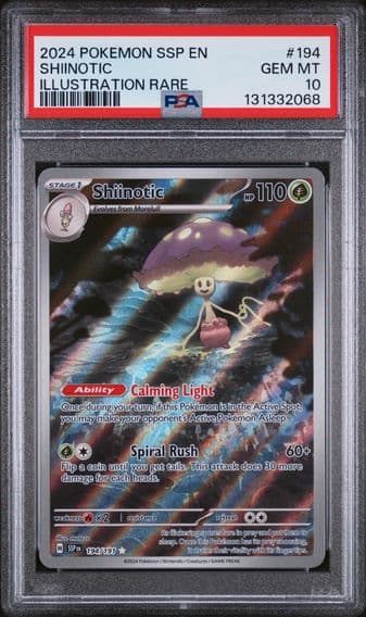 2024 #194 Shiinotic PSA 10 Ssp EN-Surging Sparks Pokemon