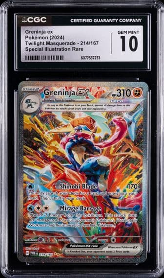 2024 #214 Greninja EX CGC 10 Twm EN-Twilight Masquerade Pokemon