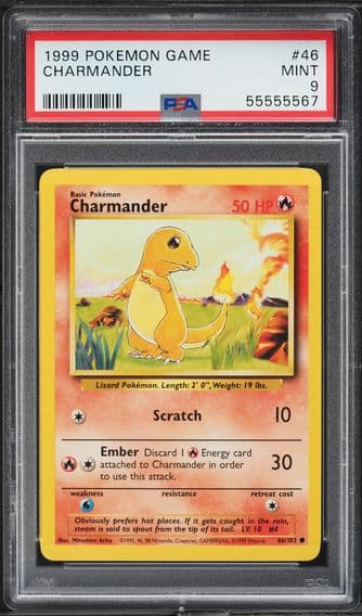 1999 #46 Charmander PSA 9 Game Pokemon