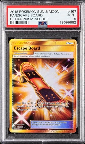 2018 #167 Full Art/Escape Board PSA 9 Sun & Moon Ultra Prism Pokemon