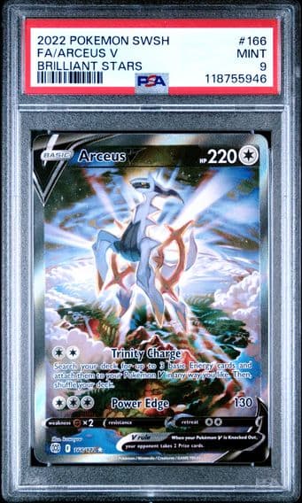 2022 #166 Full Art/Arceus V PSA 9 Sword & Shield Brilliant Stars Pokemon