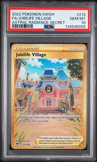 2022 #212 Full Art/Jubilife Village PSA 10 Sword & Shield Astral Radiance Pokemon