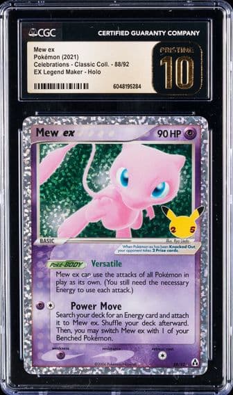 2021 #88 Mew EX-Holo CGC 10 Pristine Celebrations Classic Collection Pokemon