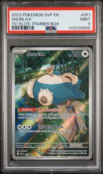 2023 #051 Snorlax PSA 9 Svp EN-SV Black Star Promo Pokemon