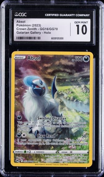 2023 #GG16 Full Art/Absol CGC 10 Sword and Shield Crown Zenith Pokemon