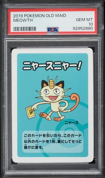 2019 #NA Meowth PSA 10 Old Maid Pokemon