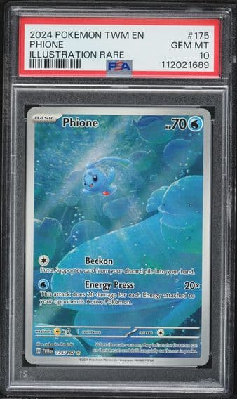 2024 #175 Phione PSA 10 Twm EN-Twilight Masquerade Pokemon