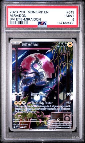 2023 #013 Miraidon PSA 9 Svp EN-SV Black Star Promo Pokemon