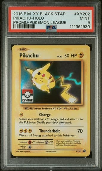 2016 #XY202 Pikachu-Holo PSA 9 XY Black Star Promo Pokemon