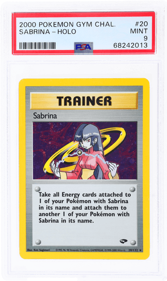 2000 #20 GYM CHALLENGE HOLO SABRINA PSA 9 POKEMON